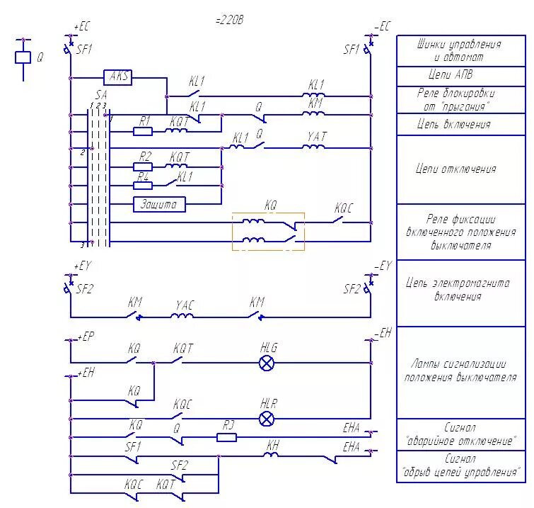Электрическая схема привода. Схема управления выключателем 10 кв. Привод ПЭ-11 схема электрическая. Рза схема выключателя 10кв. Принципиальная схема релейной защиты.