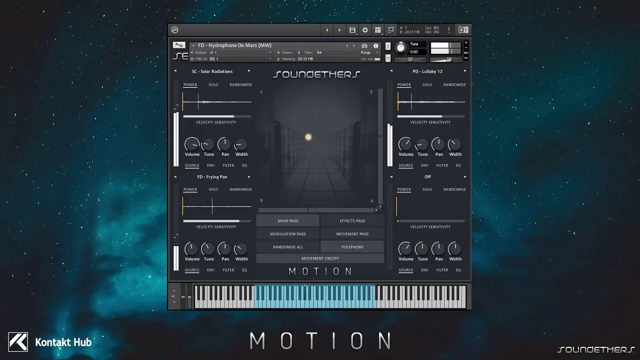 Wallpaper для Kontakt 5. Soundethers - Motion. Kontact. Wallpaper Kontakt 6 размер.