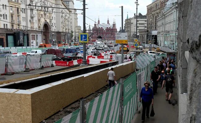 Тверская реконструкция. Тверская до реконструкции.