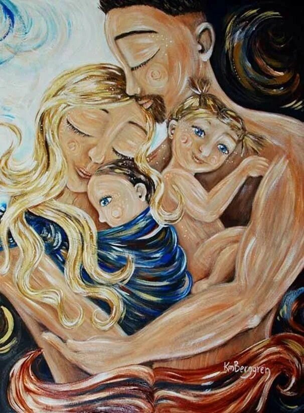 Wife art. Кэти Берггрен картины. Кэти Берггрен картины семья. Художница Кэти Берггрен семья. Канадская художница Кэти Берггрен.