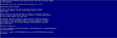 Error exception detected