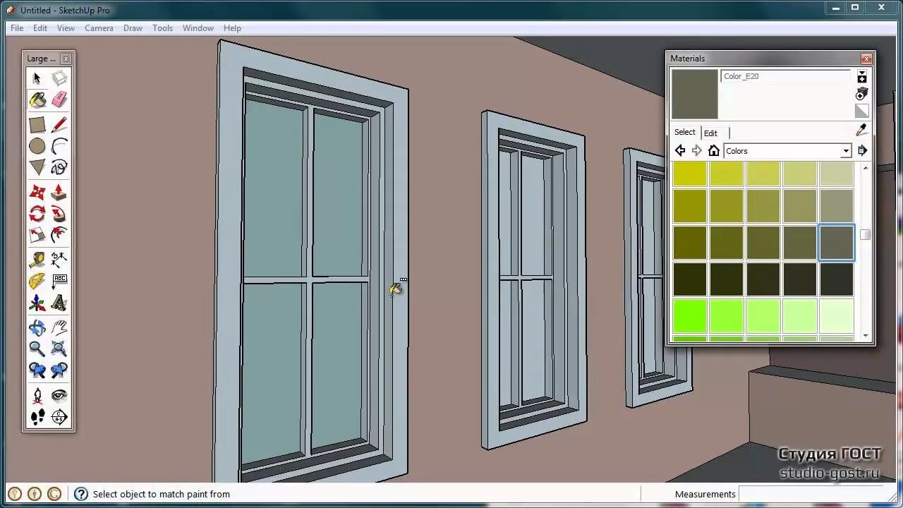 Studio урок для начинающих. Скетчап. Окно Sketchup. Окна для скетчапа. Уроки Sketchup для начинающих.