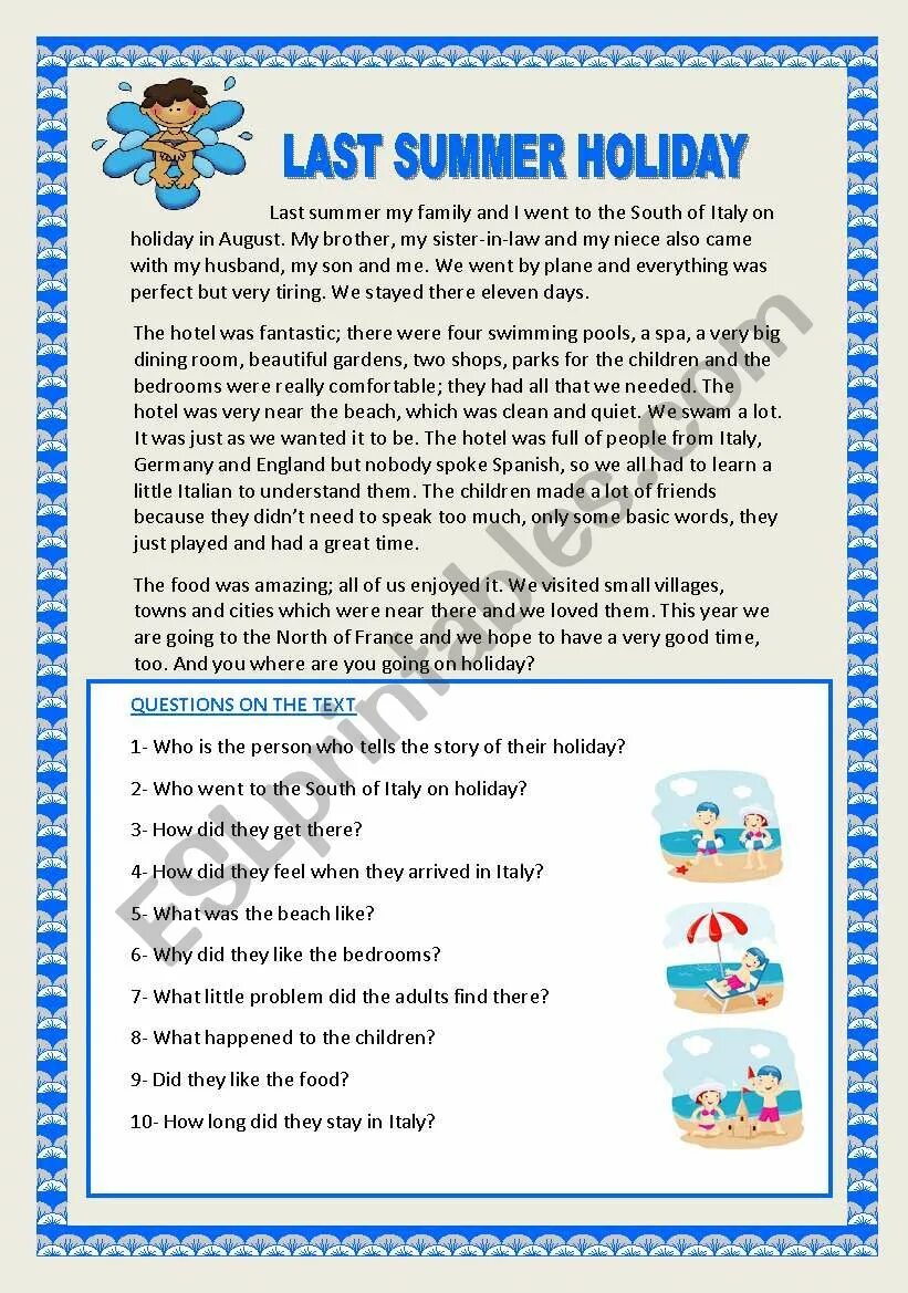 Last summer questions. Тема my Summer Holidays. My Summer Holidays задания. My Summer Holidays топик. Summer Holidays Worksheets 3 класс.