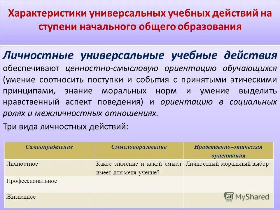 универсальные особенности