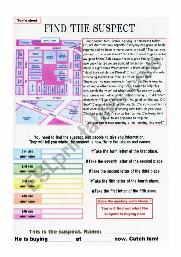 Where when does the story take place. Crime worksheets. crime vocabulary. solve the crime worksheets. criminal vocabulary.