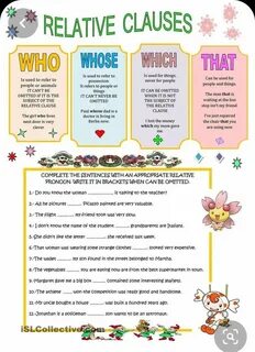 Relative clauses exercises