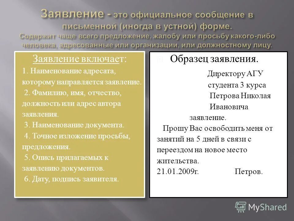 перечень прилагаемых к жалобе документов