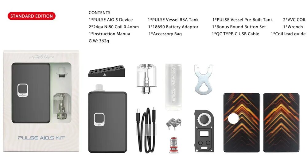 Pulse AIO 5 Kit. Vandy Vape Pulse AIO.5. Vandy Vape Pulse AIO Kit. Vandy Vape Pulse AIO.5 80w Kit.