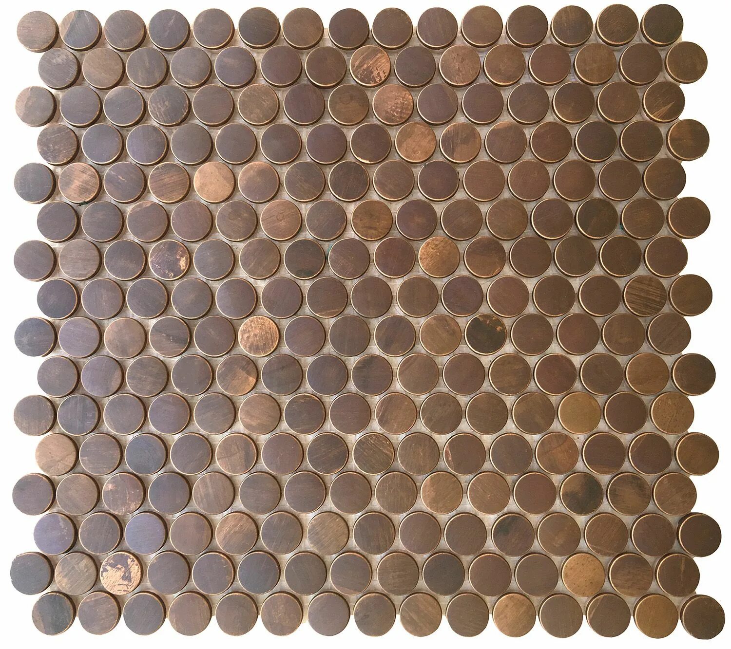 Penny 0.8" x 0.8" Metal Mosaic Tile. Мозаика Penny Round. Мозаика к019-Steel Gold. Мозаика Эден. Купить круглую мозаику