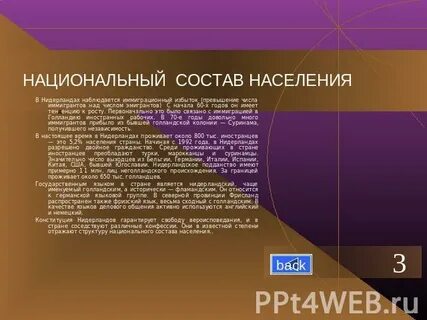 Нидерланды состав населения