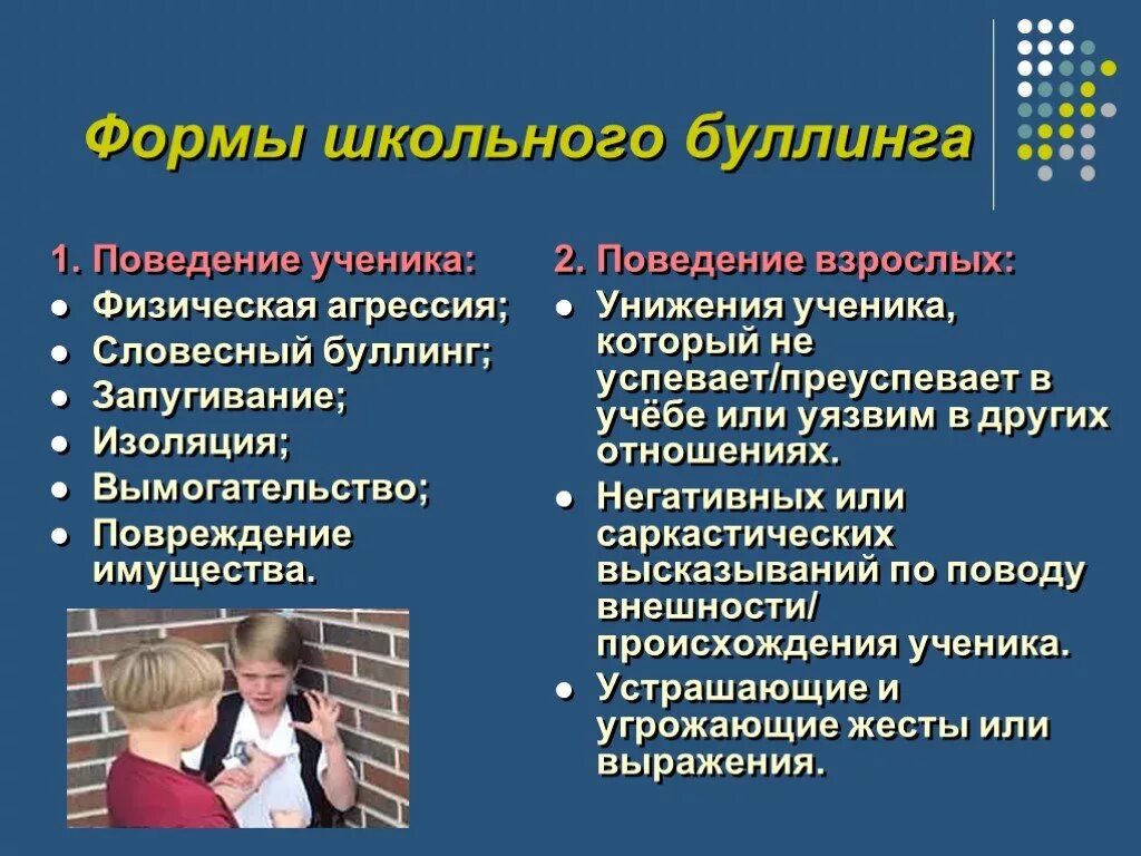 1 поведения. Буллинг в школе. Профилактика школьного буллинга. Причины буллинга в школе. Способы борьбы с буллингом в школе.