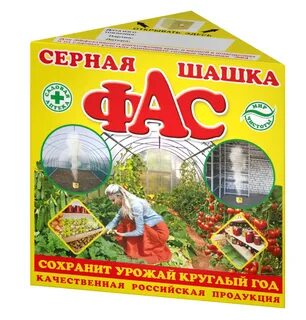 Серная шашка в теплице из поликарбоната осенью