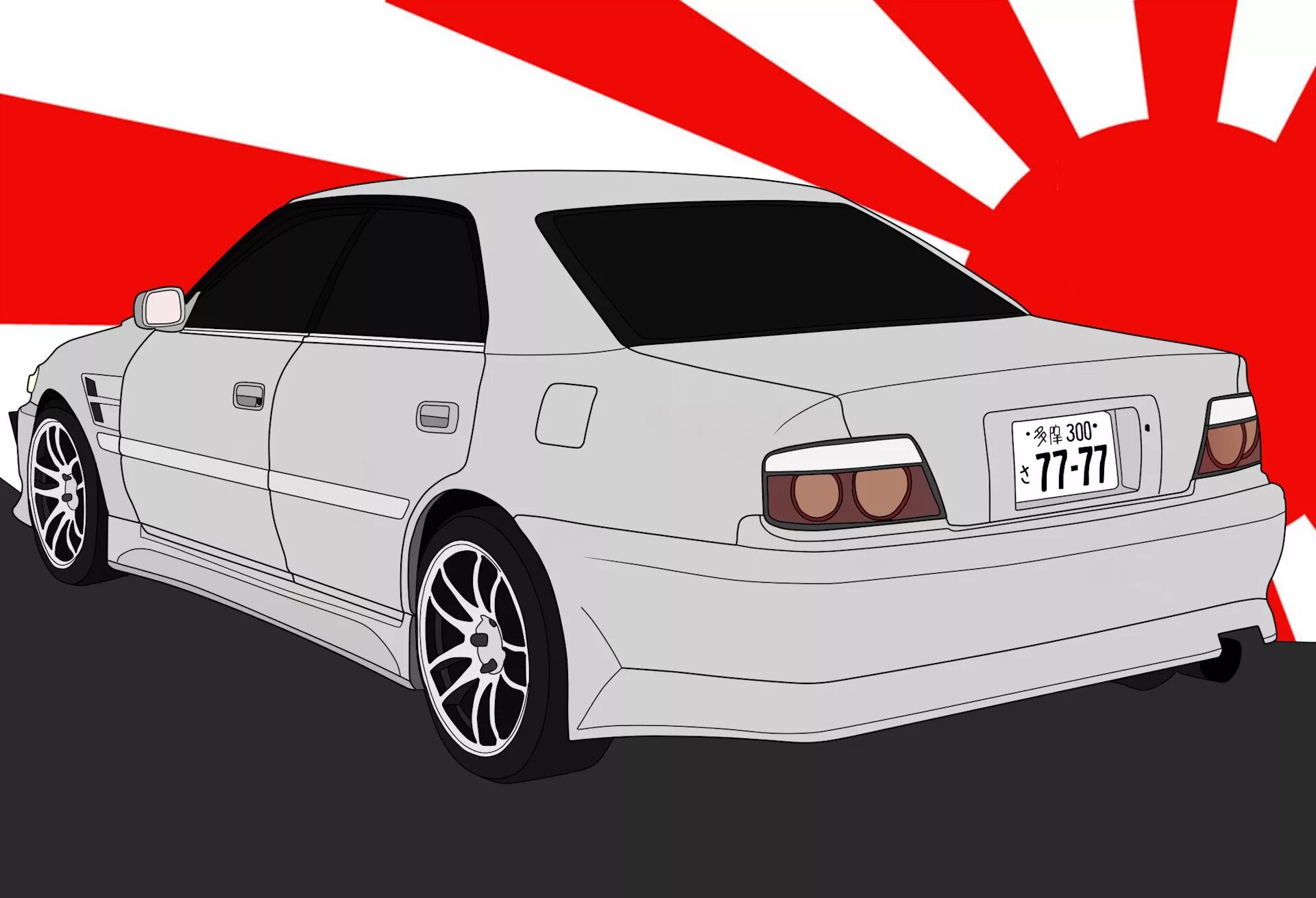 Рисунок сотый. Toyota Chaser jzx100 рисунок. Vector Toyota Chaser 100. Toyota Chaser 100 Art. Toyota Chaser jzx100 Векторная.