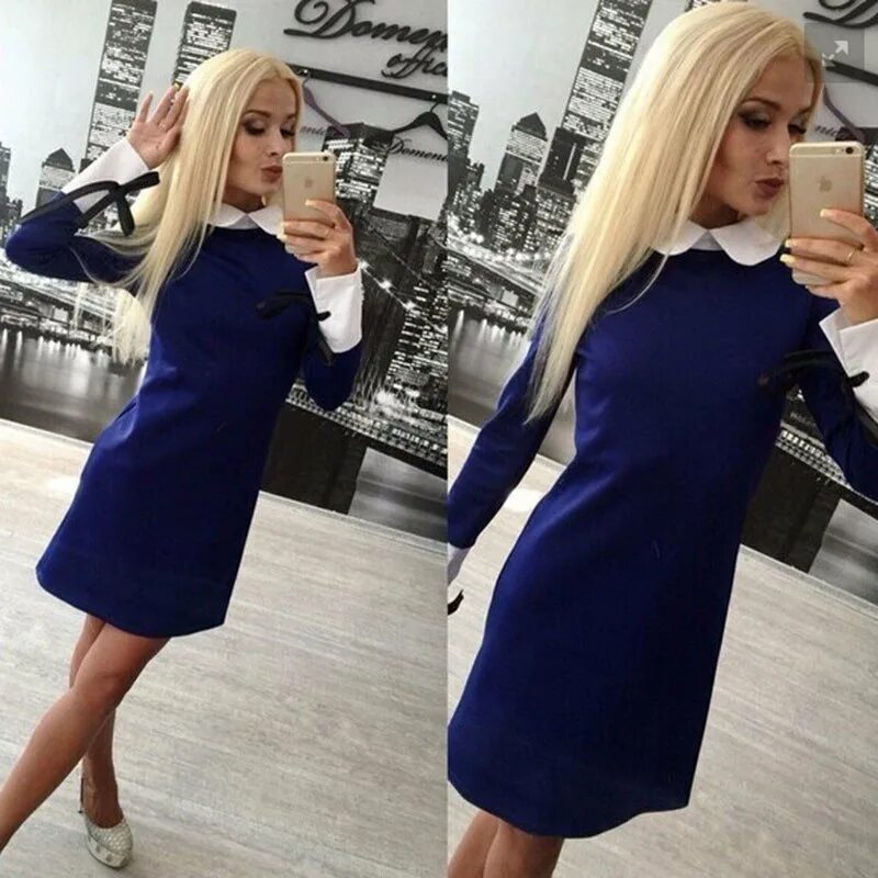 Синее платье с белым воротником. Платье с белым воротником и манжетами. Синее платье с белым воротником. Синий платье белом манжетами. Голубое платье с белыми манжетами.