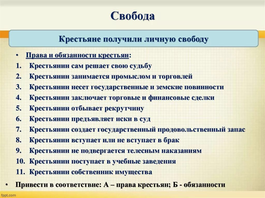 Обязанности государственных крестьян