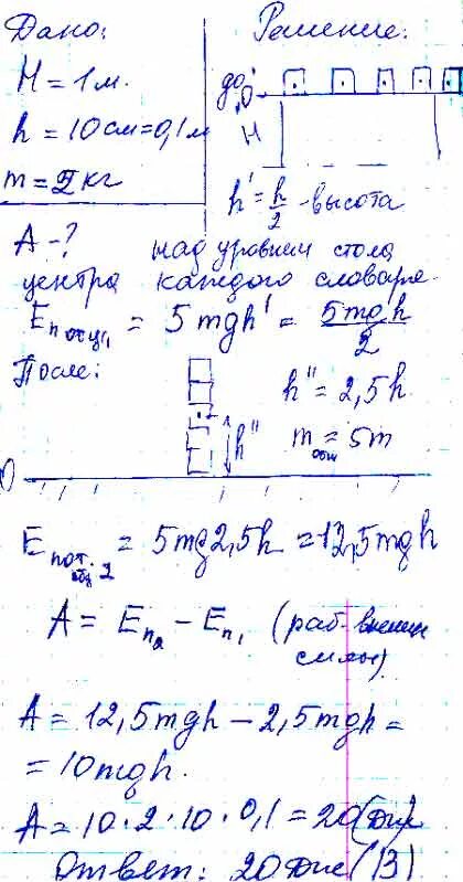 Какую работу надо совершить чтобы положить. На столе стоит самовар массой 4,5кг. 5 Книг лежат на столе.