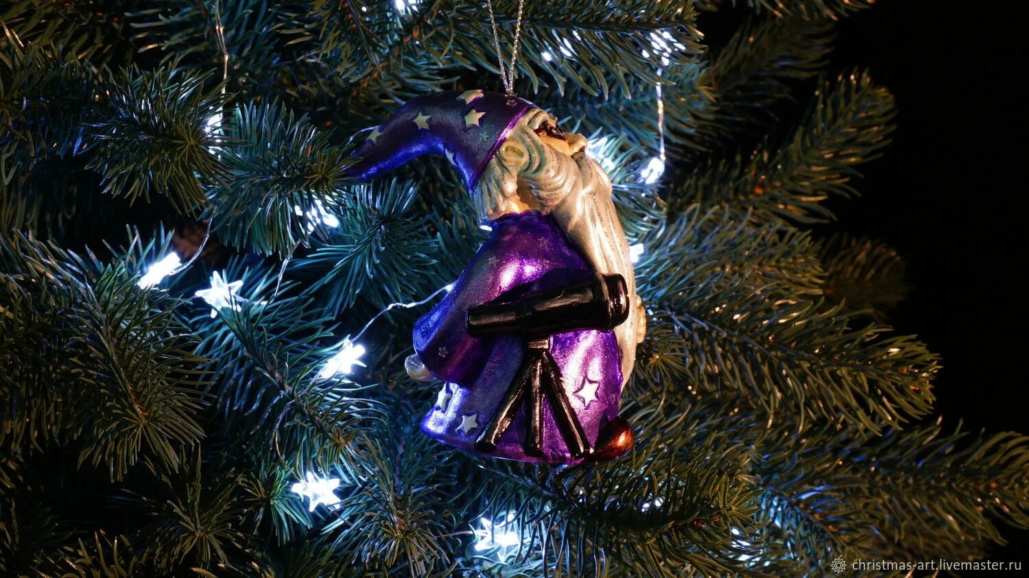 Прилетит звездочет елку. Купить christmas art / фарфоровая елочная игрушка звездочет маг.