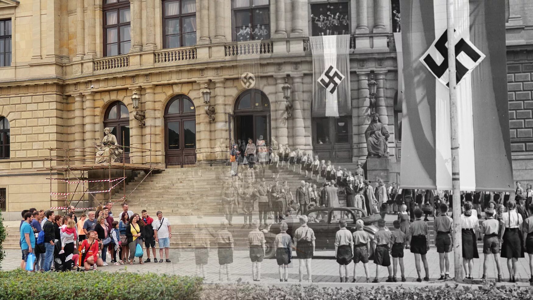 Франция чехословакия 1938. Германская оккупация Чехии 1939. Франция 3 Рейх. Флаги третьего рейха в Варшаве. Франция флаг нацистской оккупации.