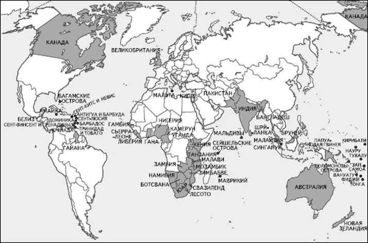 Страны имеющие республиканскую. Страны монархии на контурной карте.