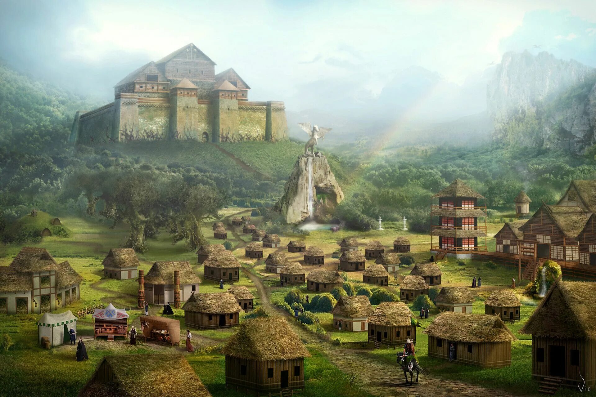 Middle of the might. Замок оплот в героях 3. heroes of might and magic 3 оплот. heroes 3 rampart. heroes of might and magic 3 арт оплот.