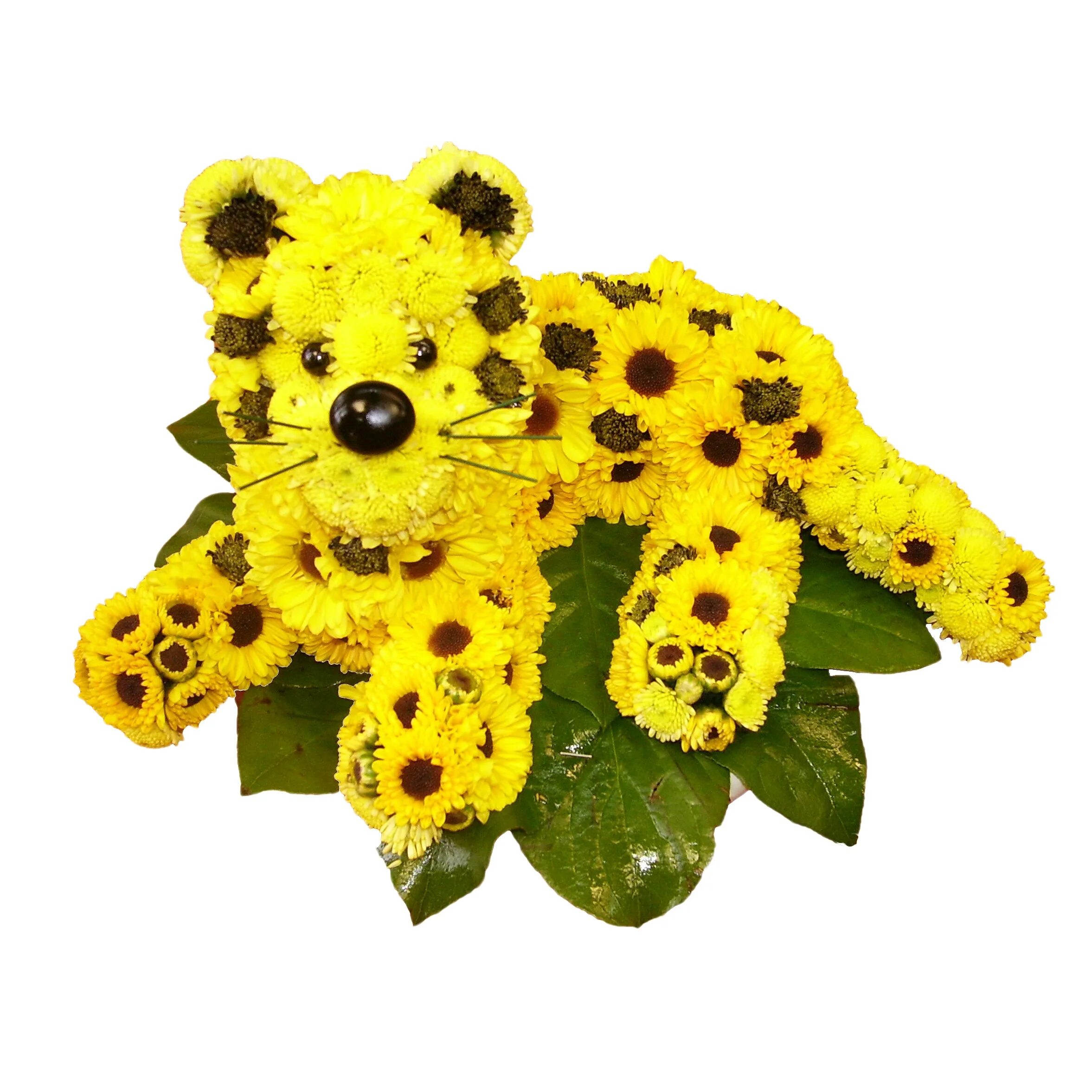 Зверюшки из цветов. Необычные букеты. Зверюшки из цветов. Игрушки из цветов живых. Букеты зверюшки из цветов.