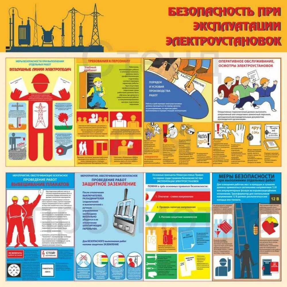 Безопасности при обслуживании электрооборудования. Безопасность в электроустановках. Безопасность при эксплуатации электроустановок. Меры безопасности в электроустановках. Охрана труда в электроустановках.