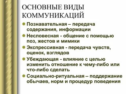Коммуникативные формы передачи информации