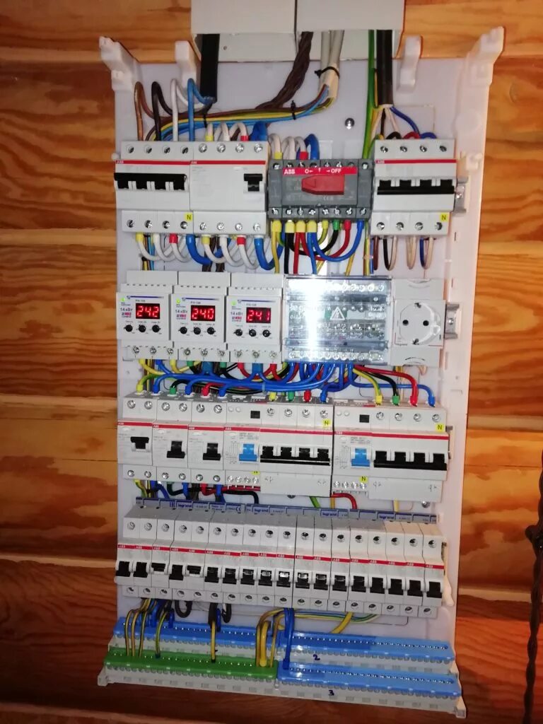 Сборка трехфазного щита. Электрощит ABB на 72 модуля. Сборка щита электрического 220 вольт. Сборка щитка на 380. Электрощит трехфазный Кросмодуль.