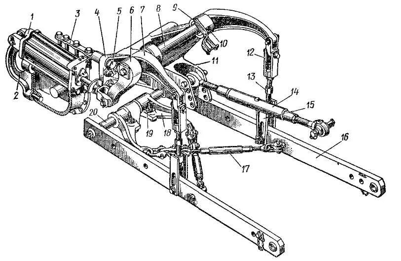 Задняя подвеска трактора т40. Задняя навеска трактора т-40. Схема задней навески т40. Навеска трактора т 40