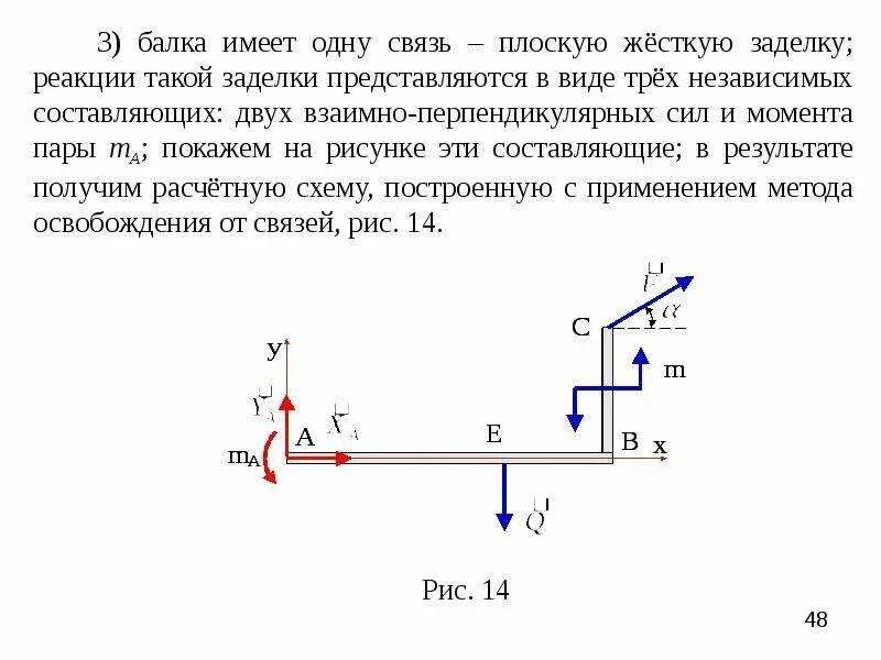 Найти момент реакции