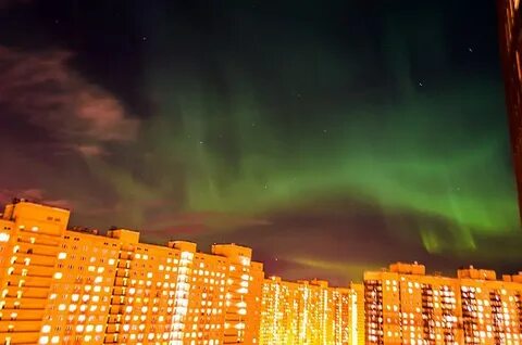 Северное сияние в москве сегодня