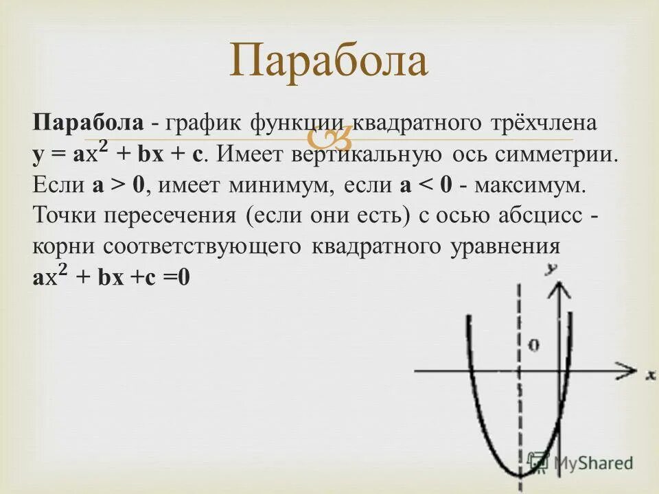 Что такое парабола. Что такое парабола