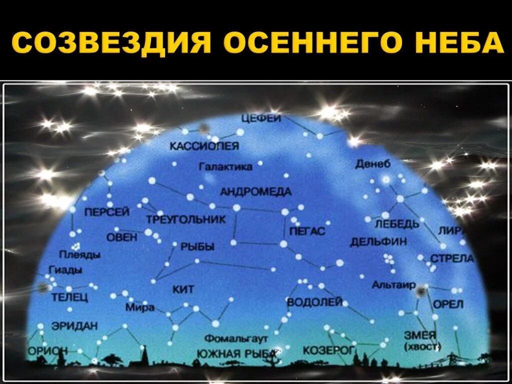 Созвездия перечислить