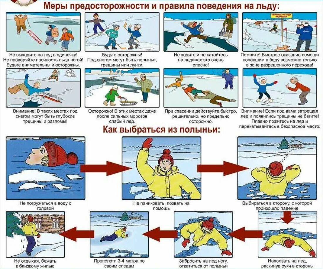 Поведение на льду в зимнее время. Поведение на льду в зимнее время