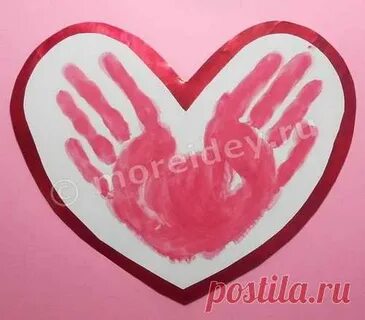 Открытка сердечко из рук