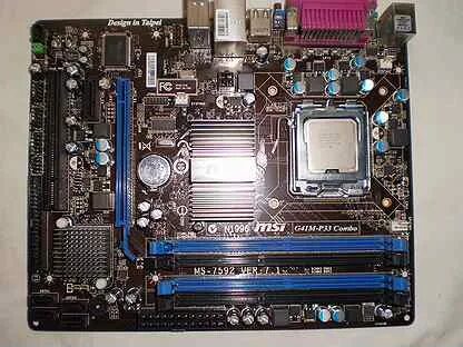 Материнская плата msi g41m p33