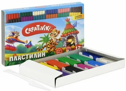 Пластилин 12 цветов