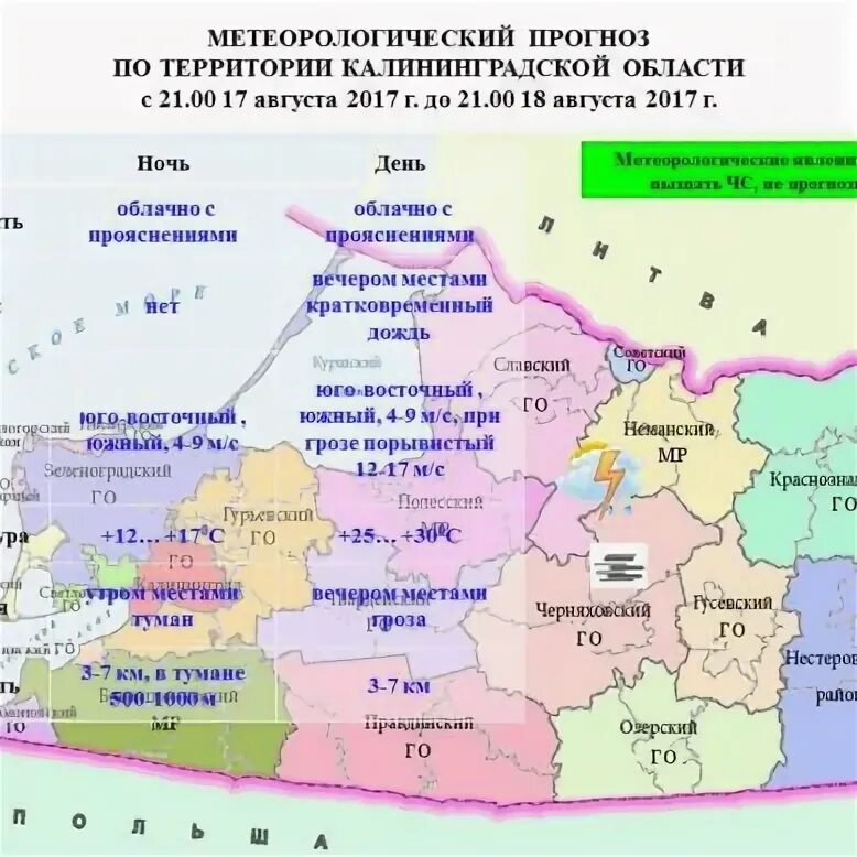 Погода калининградская область 2 недели