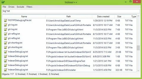 Index files