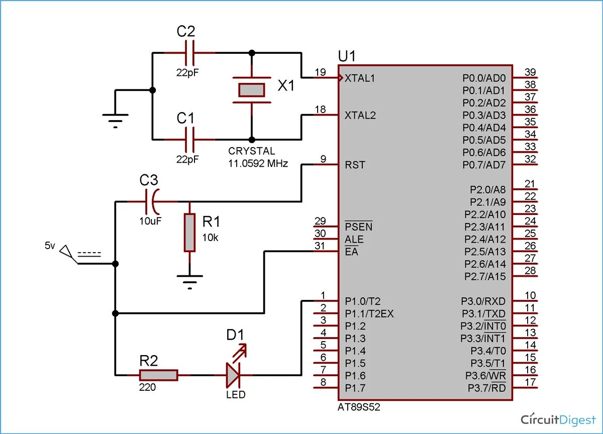8051 микроконтроллер. 8051 microcontroller схема. микроконтроллер 8051 схема. принципиальная схема с микроконтроллером i8051.