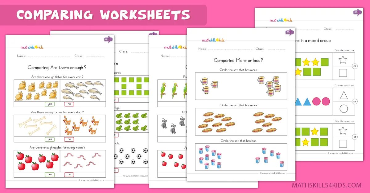 Comparison of different. Comparisons Worksheets. Comparisons Worksheets for Kids. Comparing numbers Kids Worksheet. Worksheets for Kindergarten Math. Size.