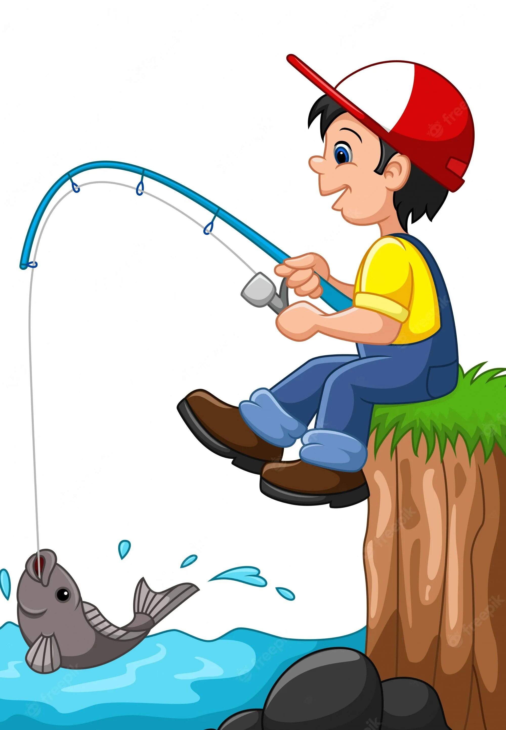 Is he a fisherman. Мальчик ловит рыбу. Мальчик Рыбак. Мальчик с удочкой. Мальчик поймал рыбу.