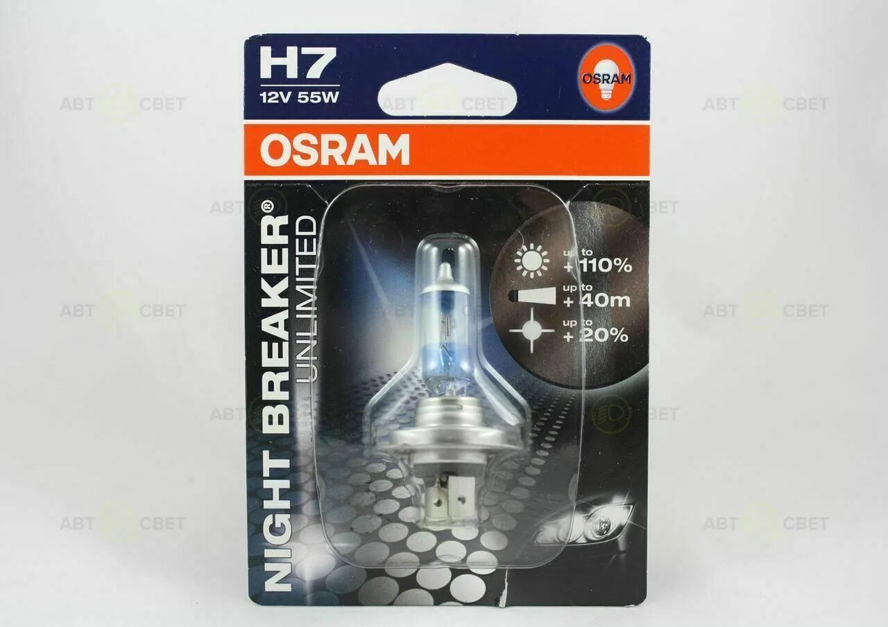 Osram Night Breaker h7 +110. Лампа h7 Osram Night Breaker Unlimited. Автолампа Osram 64210nbs-01b. Лампа н7 12v Осрам найд брекет.