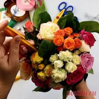 Сделать букет учителю