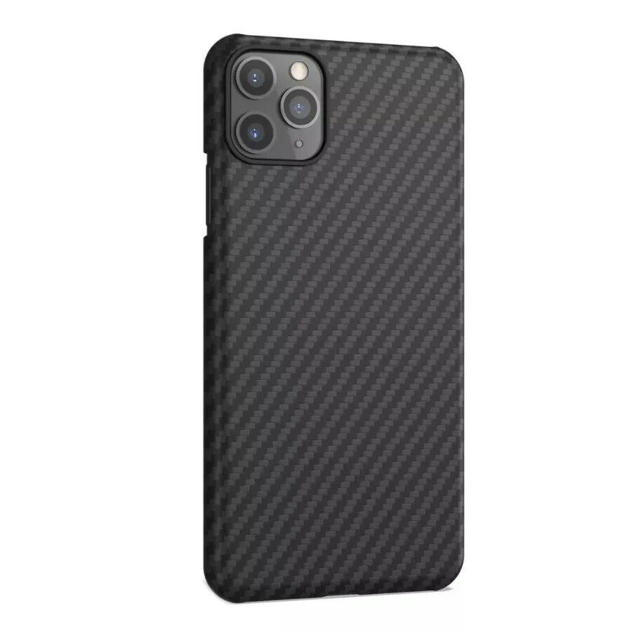 карбоновый чехол. кевларовый чехол wiwu kevlar armor for iphone 11 черный матовый.