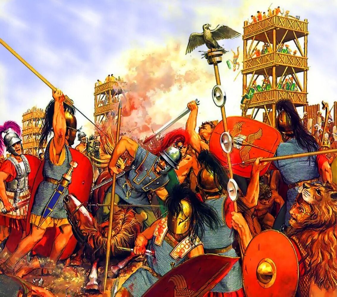 Битва при Алезии 52 г.до н.э. Осада Цезарем Алезии.
