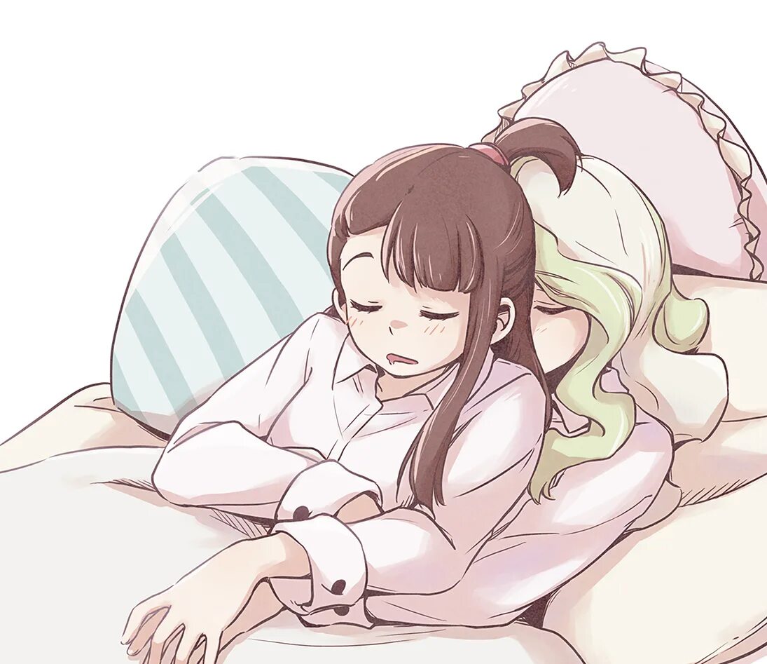 Futanari sister. Akko/Diana Юри.