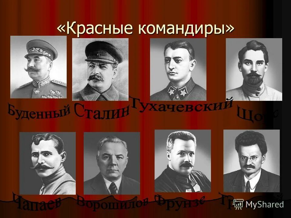 Командиры красных песков леста. Красные командиры гражданской войны 1917-1922. Красный командир. Красные и белые генералы. Генералы красной армии в гражданской войне.