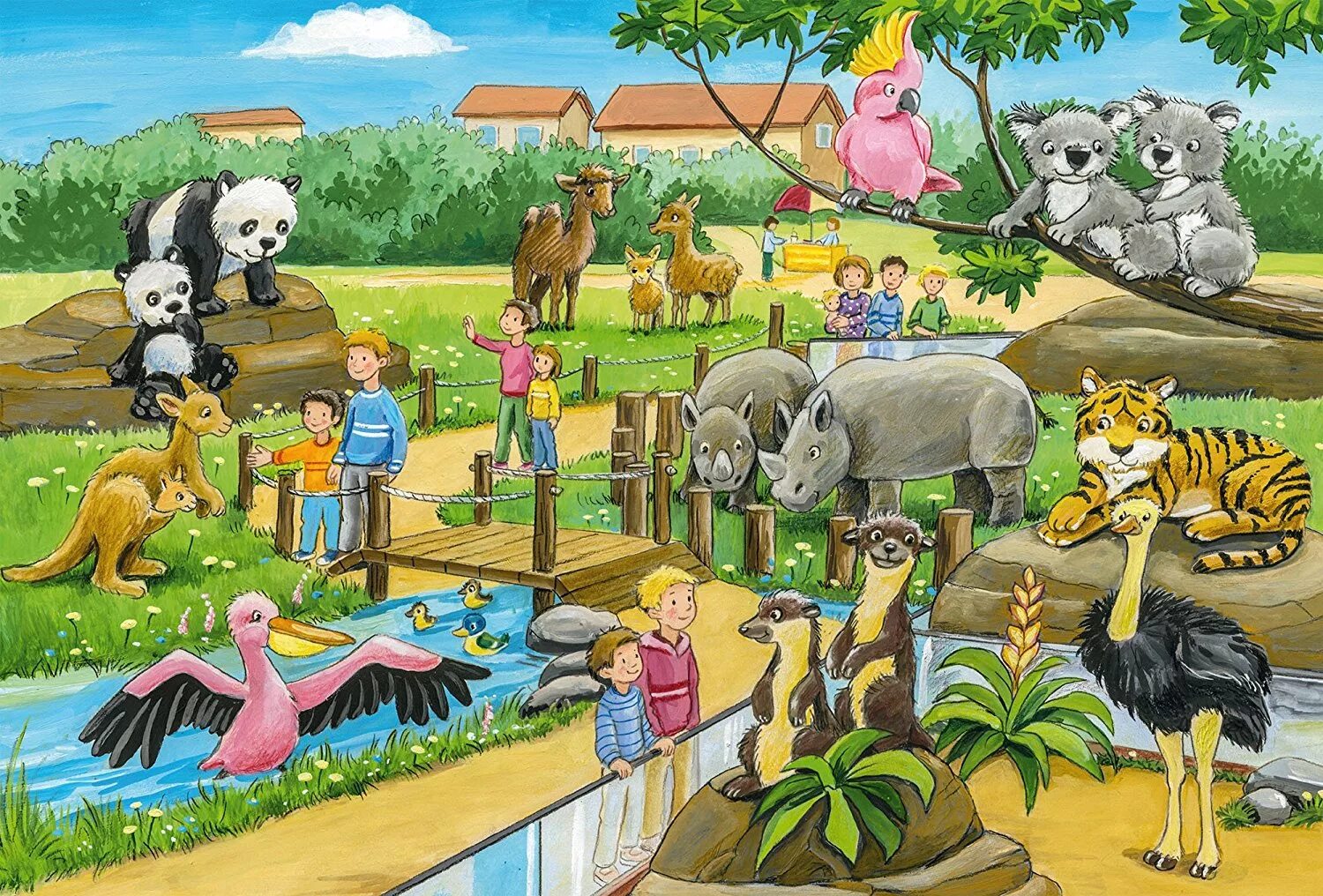 Going to the zoo tomorrow. Пазл Larsen зоопарк us30. Larsen us30 - зоопарк. Рисунок на тему зоопарк. Дети в зоопарке.