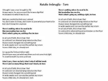 Текст песни torn